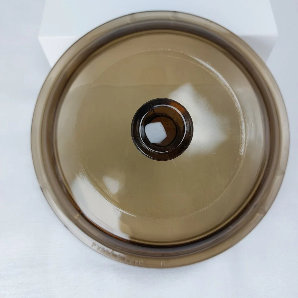 PYREX Vision Smoked‎ Amber Glass Lid P81C 5